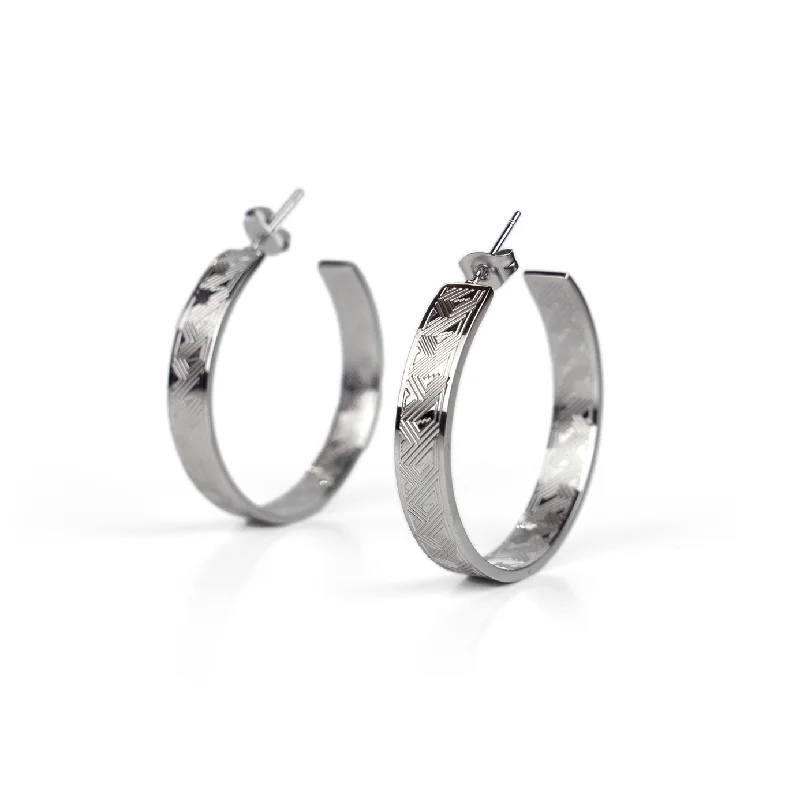 Sparkling earrings for women -Rainfall Hoop Earrings