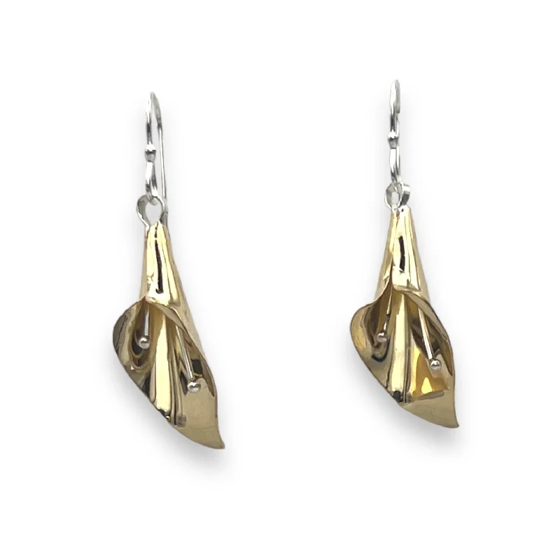 Silver hoop earrings for women -2882 - Calla Lily Dangles