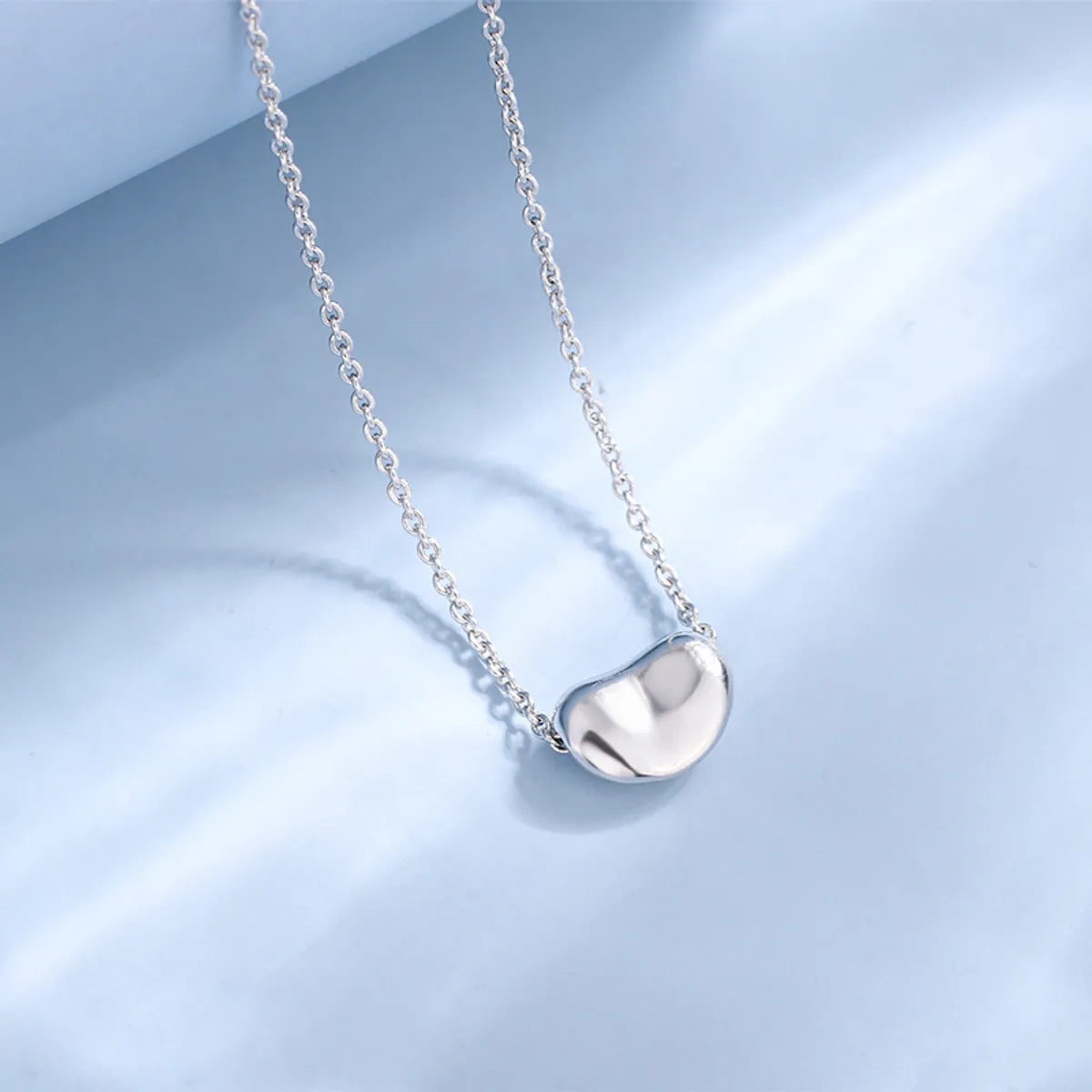 Statement pendant necklaces for women -Sterling Silver Simple Style Geometric Plating Pendant Necklace