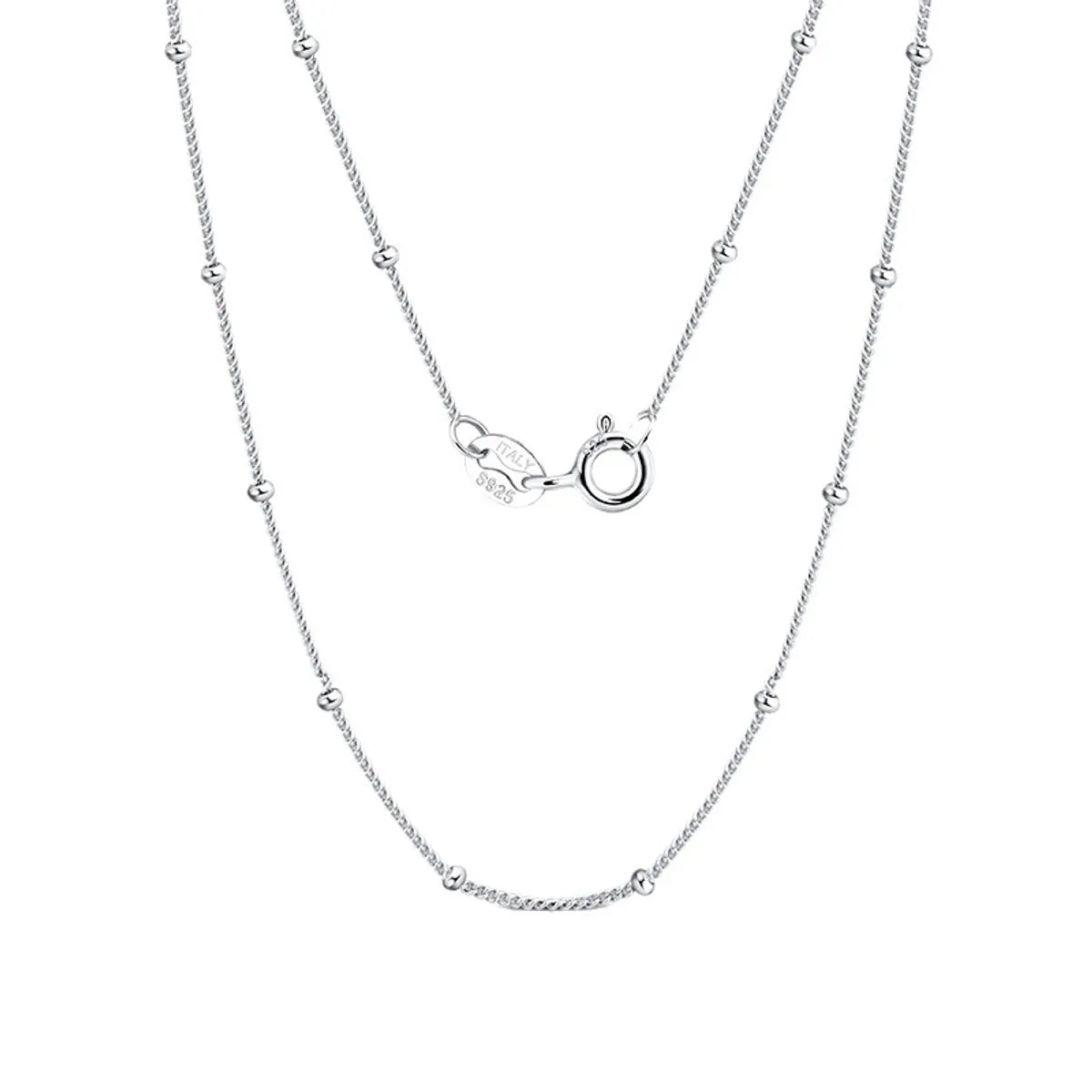 Adjustable silver necklaces for women -Simple Style Geometric Sterling Silver Necklace