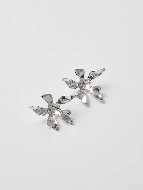 Crystal stud earrings for women -Lilah Earrings in Sterling Silver