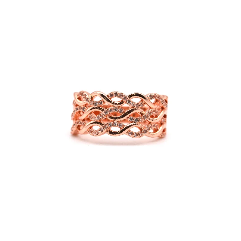 Stackable rings for women -Entwine Ring