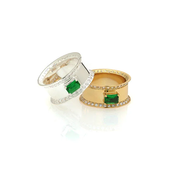 Elegant diamond rings for women -Emerald City Ring