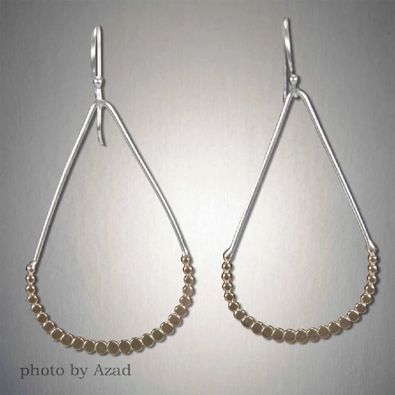 Fashion gold earrings for women -2115 - Dangling Dipped Tear Dots