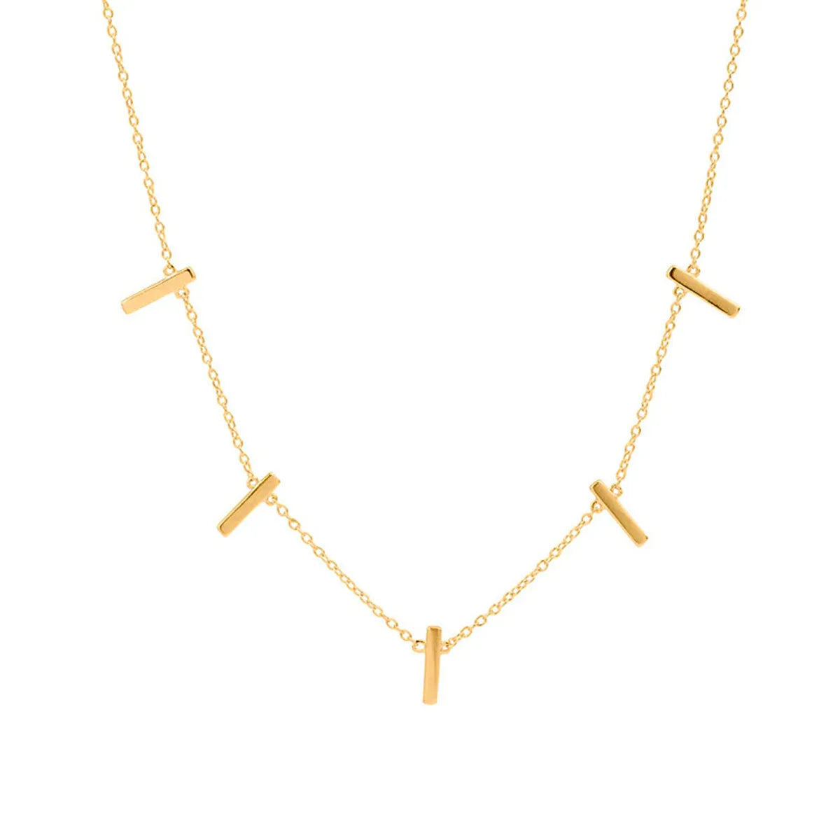 Bold gold necklaces for women -Cross-border Hot Selling S925 Sterling Silver Ins Stylish And Simple Personality Clavicle Chain Geometric Copper Square Temperament Wild Necklace