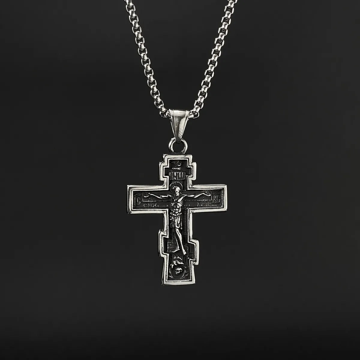 Boho necklaces for women -Hip-Hop Vintage Style Cross 304 Stainless Steel Men'S Pendant Necklace Necklace Pendant