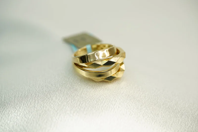 Gold rings for women -14k Shiny Layers Ring