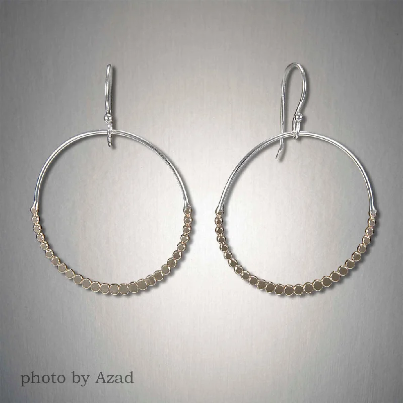 Sparkling earrings for women -2993 - Dangling Dipped Circle Dots