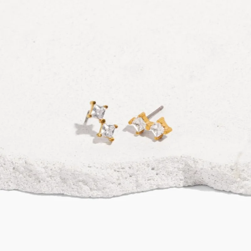 Modern gold earrings for women -Daphne Stud Earrings