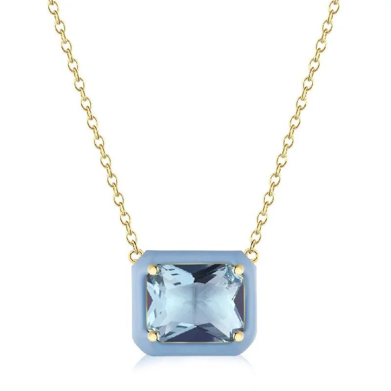 Yellow Gold Blue Square Dy190131