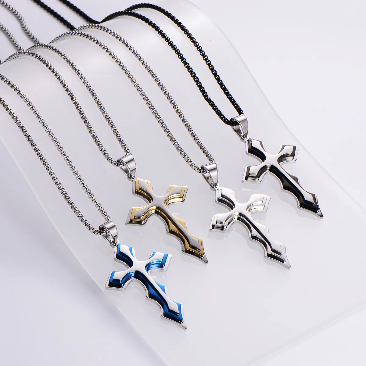 Classic necklaces for women -Streetwear Color Block 304 Stainless Steel Women'S