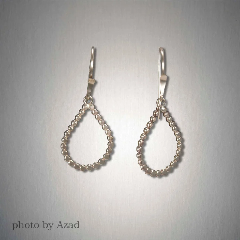 Sterling silver earrings for women -E683 - Dangling Tear Dots