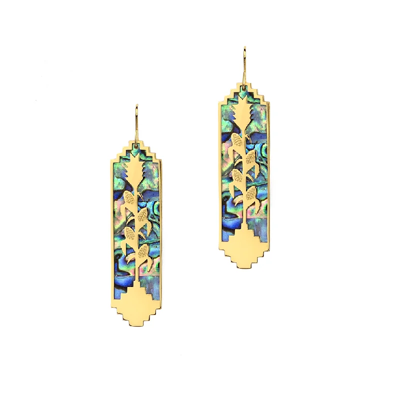 Beaded earrings for women -Corn Tassel Earrings