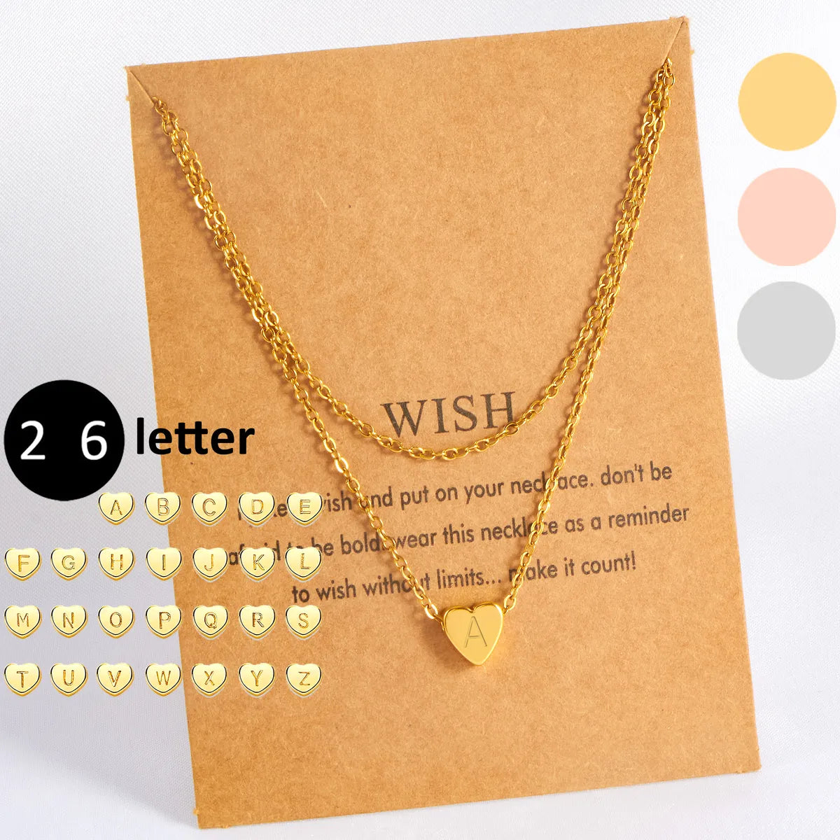 Rose gold necklaces for women -Simple Style Commute Heart Shape Stainless Steel Copper Plating 18k Gold Plated Pendant Necklace