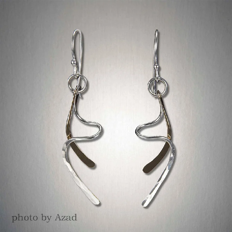 Double hoop earrings for women -2024 - Dangling Squiggle Earring