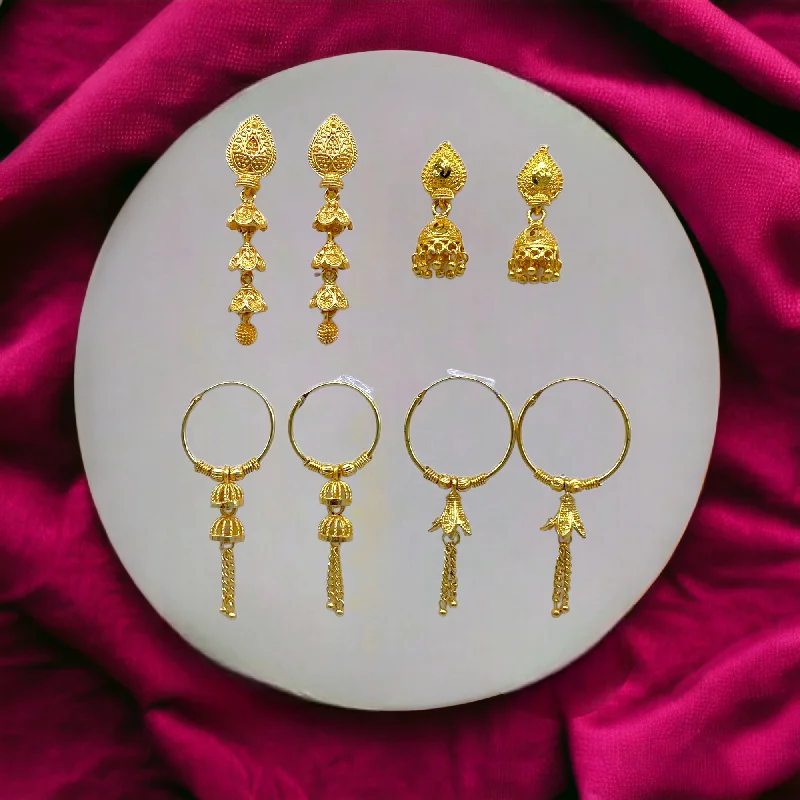 Gold earrings for women -Combo earrings