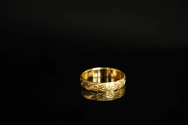 Stackable silver rings for women -14k Abstract Band Ring