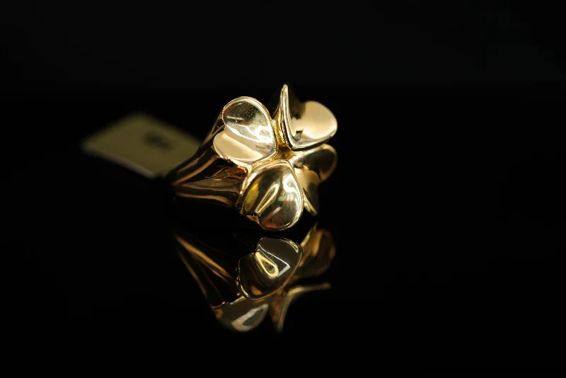 Silver rings for women -14k Clover Ring