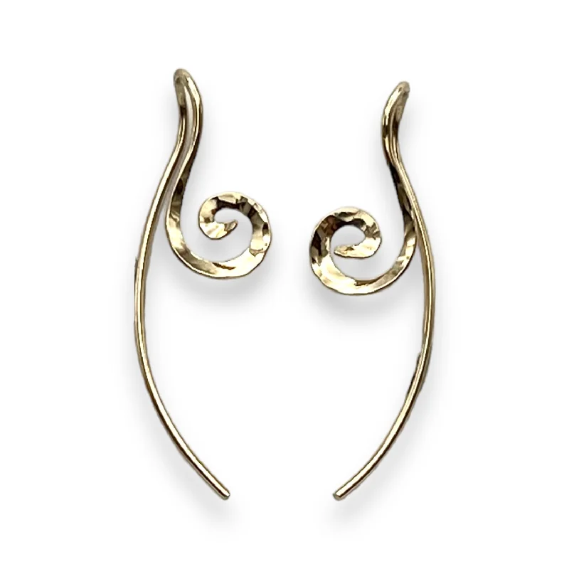 Heart-shaped earrings for women -E921 - Minimalist Threader - Melody