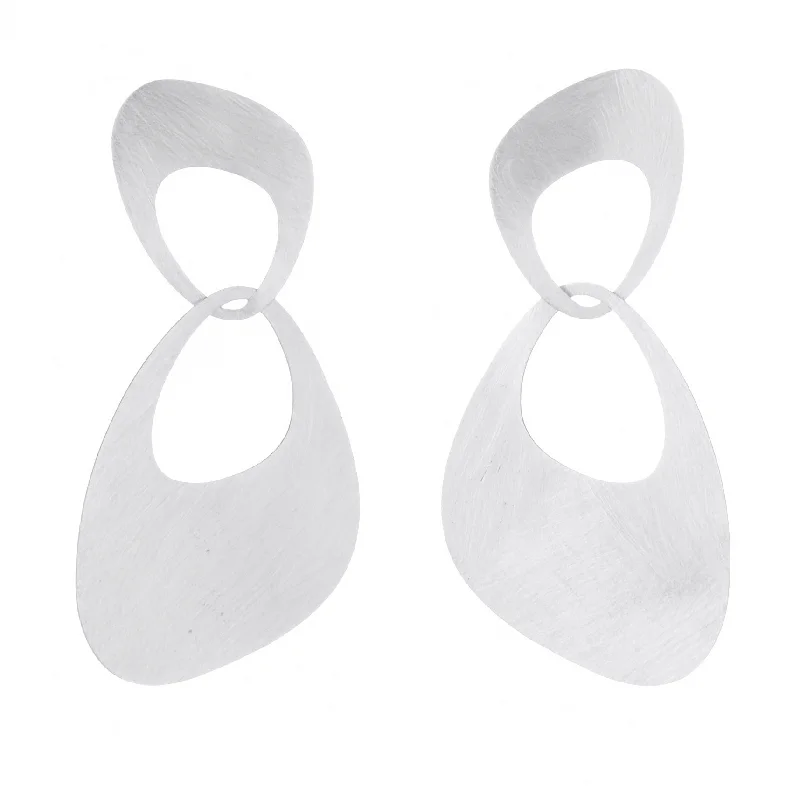 Unique dangle earrings for women -Interlocking Petal Earrings