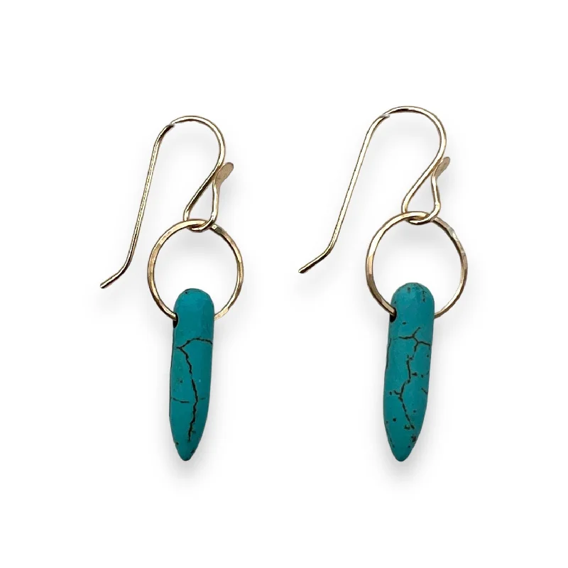 Colorful earrings for women -2601 - Howlite Allure Dangles