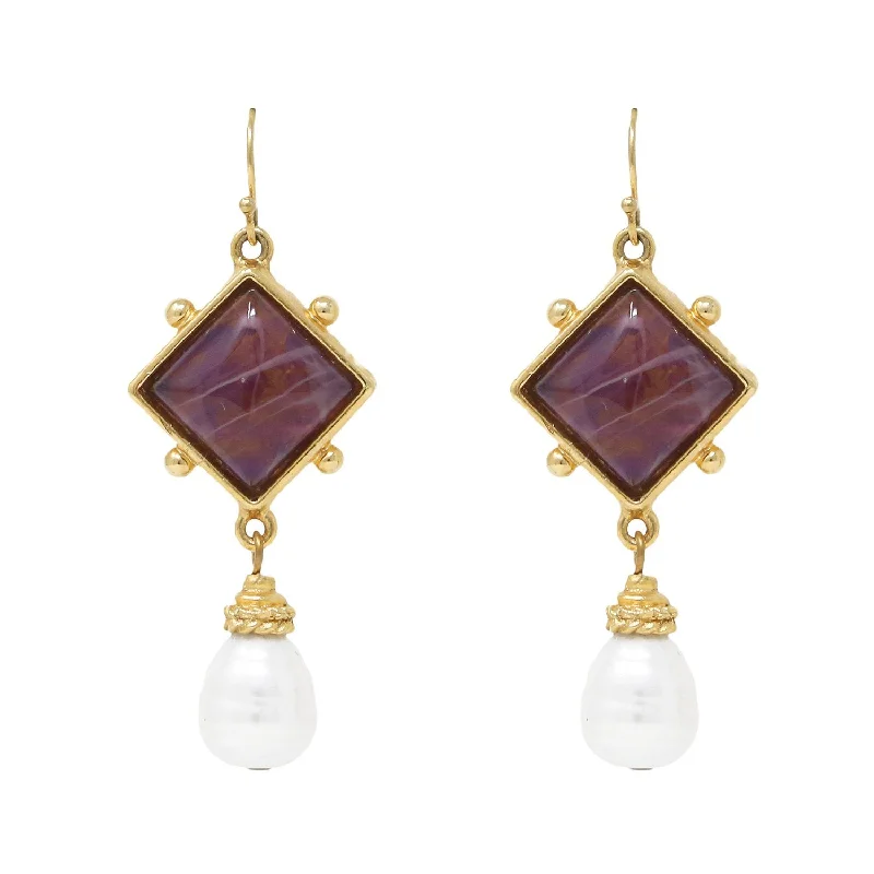 Gold dangle earrings for women -Vila Earrings