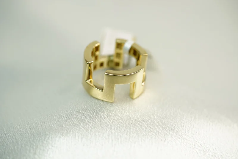 White gold rings for women -10k Abstract Ring