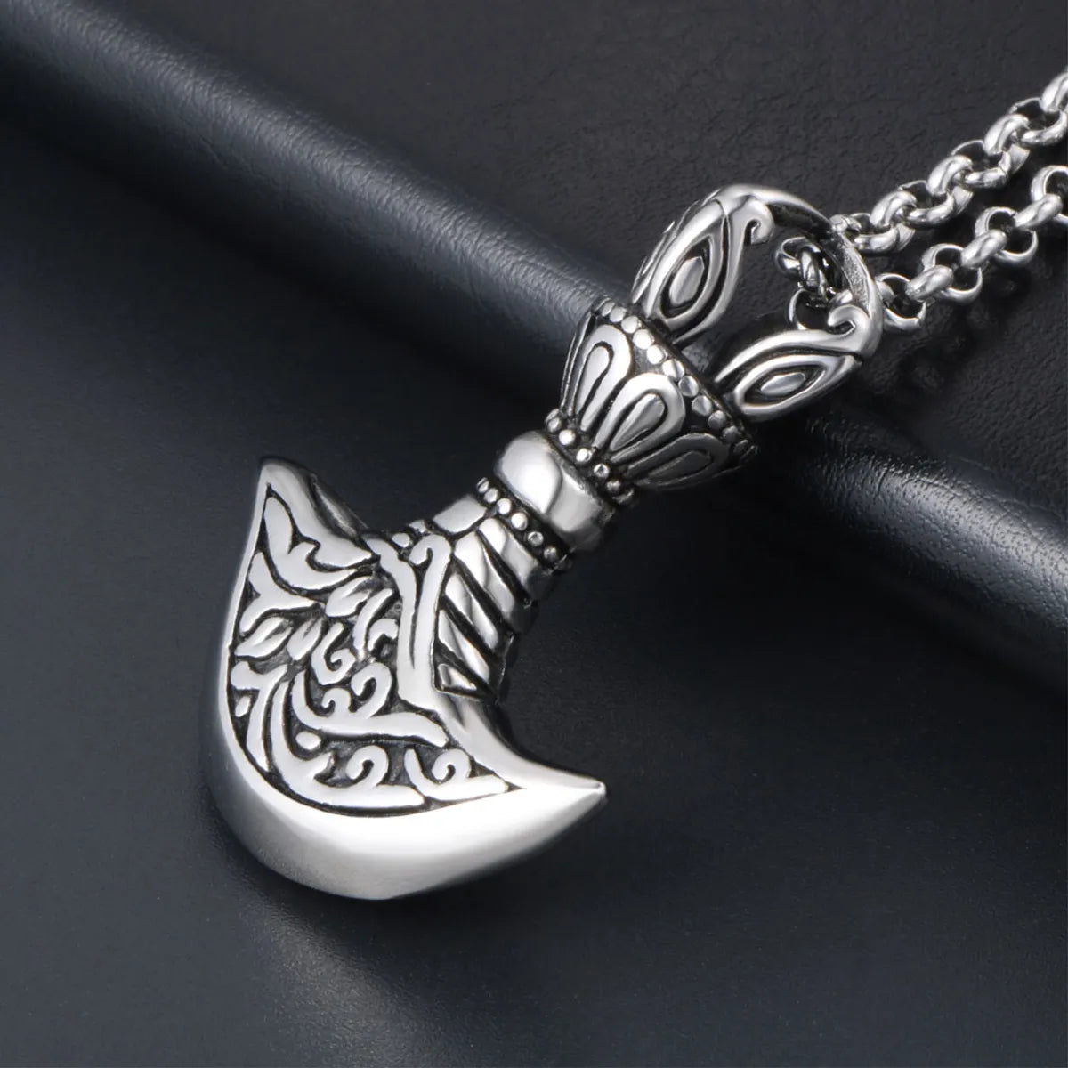 Ruby necklaces for women -Hip-Hop Retro Punk Axe Monogram 304 Stainless Steel Polishing Men'S Pendant Necklace