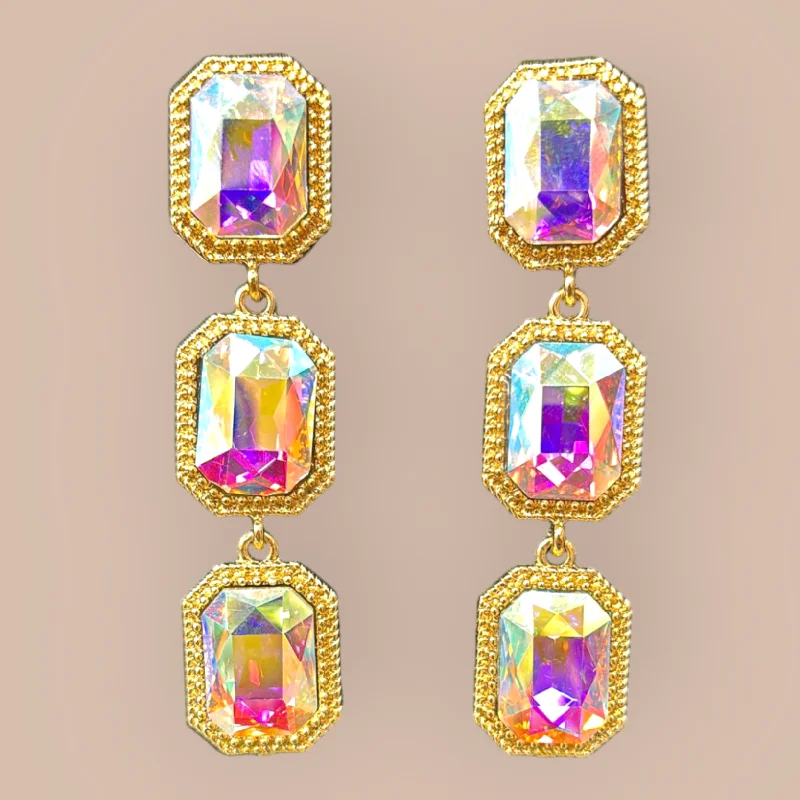 Crystal stud earrings for women -Fashion Earrings