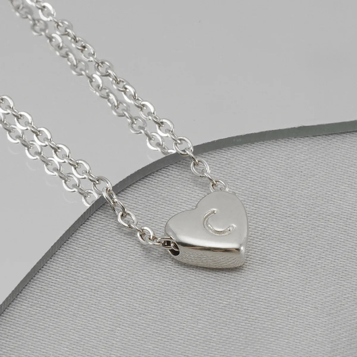 Rose gold necklaces for women -Simple Style Commute Letter Heart Shape Stainless Steel Polishing Plating Inlay 18k Gold Plated Necklace