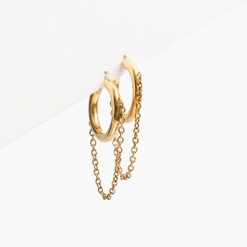 Luxury gold earrings for women -Jane Hoop Earrings