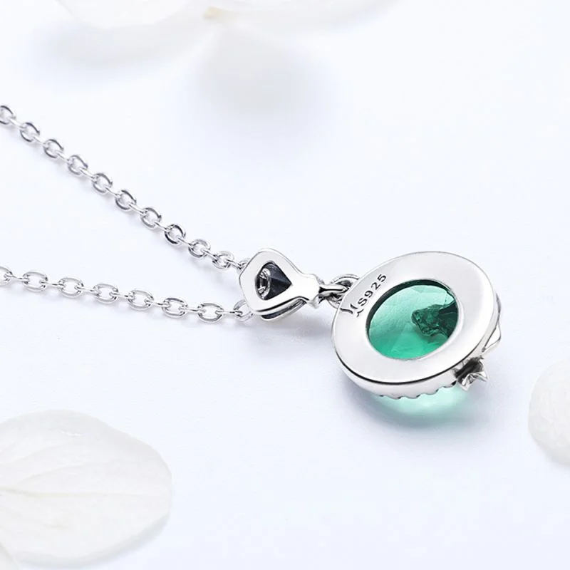 Statement pendant necklaces for women -Casual Pumpkin Four Leaf Clover Skull Sterling Silver White Gold Plated Glass Zircon Necklace In Bulk