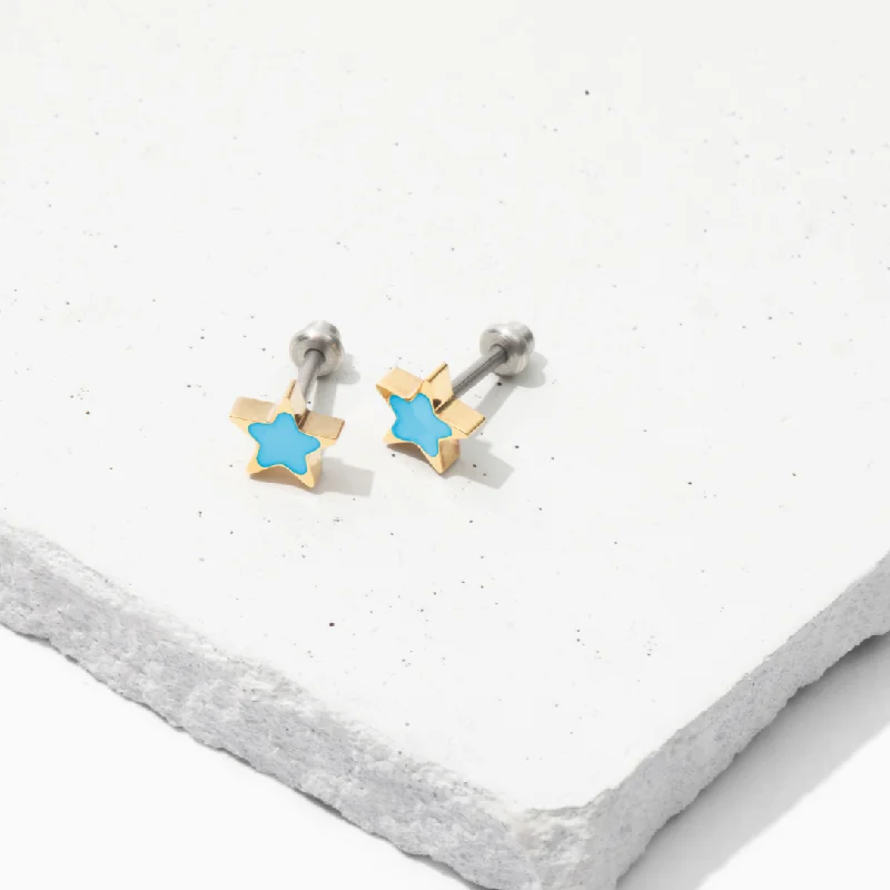 Small earrings for women -Olivia Screw Back Stud Earrings