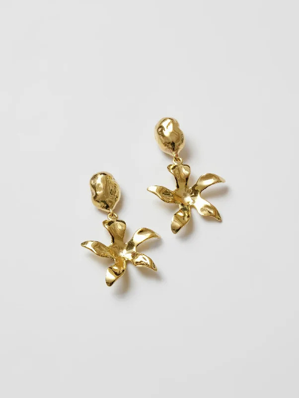 Crystal drop earrings for women -Demi Earrings in Gold (Sample)