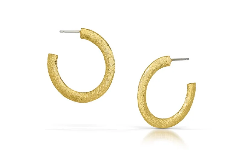 Party earrings for women -Carved Hoop Earrings