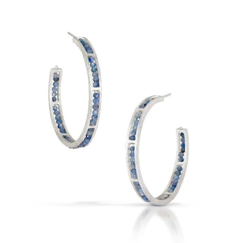 Fashion earrings for women -Segment Hoop Earrings