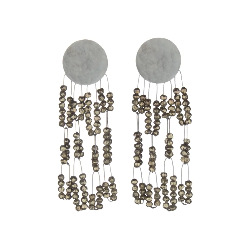 Modern dangle earrings for women -Deco Tangle Earrings