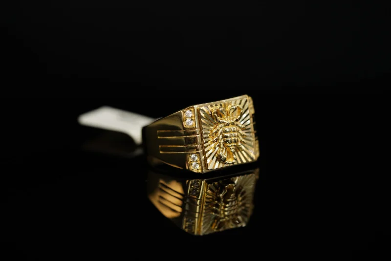 Adjustable rings for women -10k Scorpion Ring