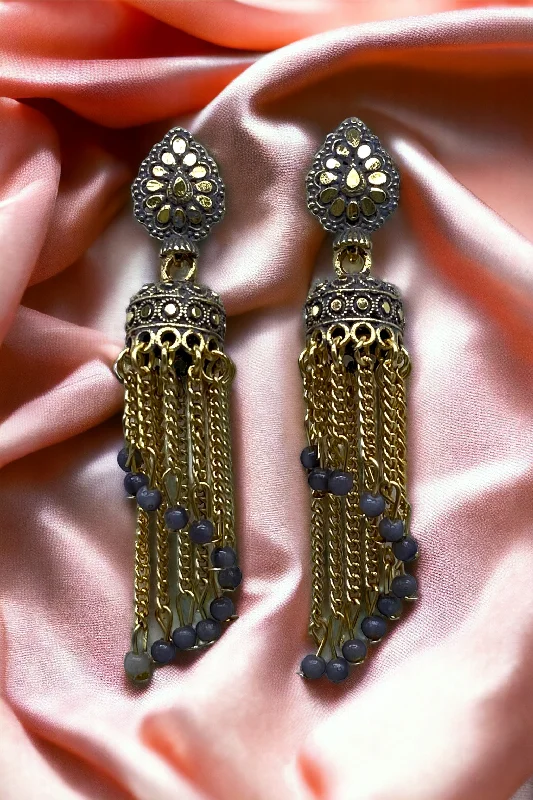 Gold earrings for women -Color Earrings