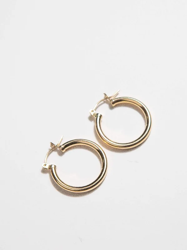 Statement earrings for special occasions -Tube Hoops