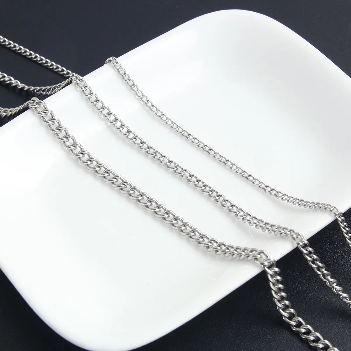 Long pendant necklaces for women -Hip-Hop Simple Style Geometric 304 Stainless Steel Unisex Necklace