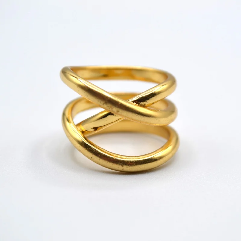 Two-tone rings for women -Fig Ring