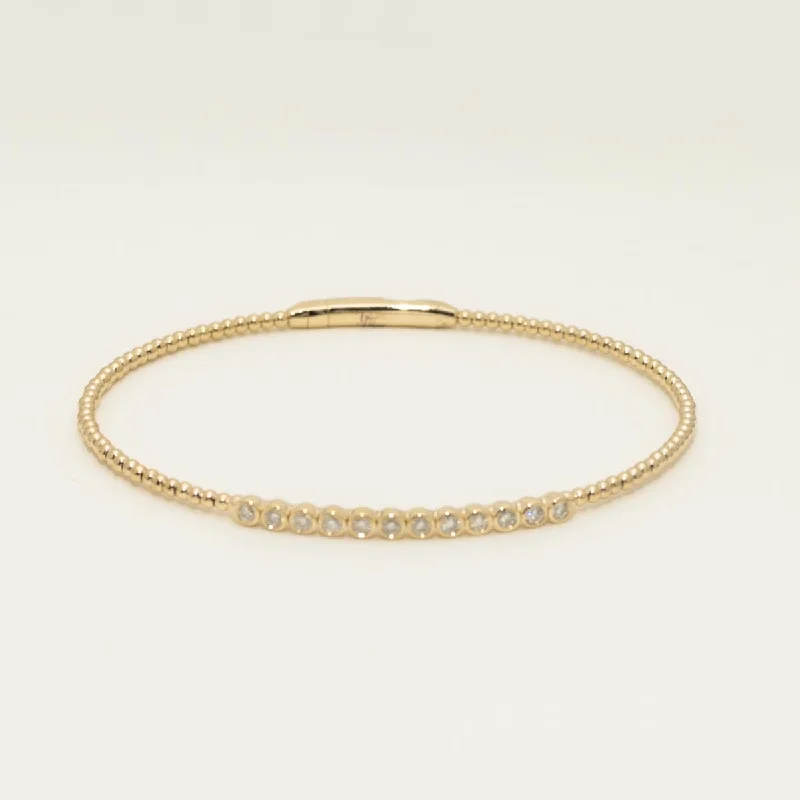 Multi-strand bracelets for women -Diamond Flexible Bracelet in 14kt Yellow Gold (1/3ct tw)