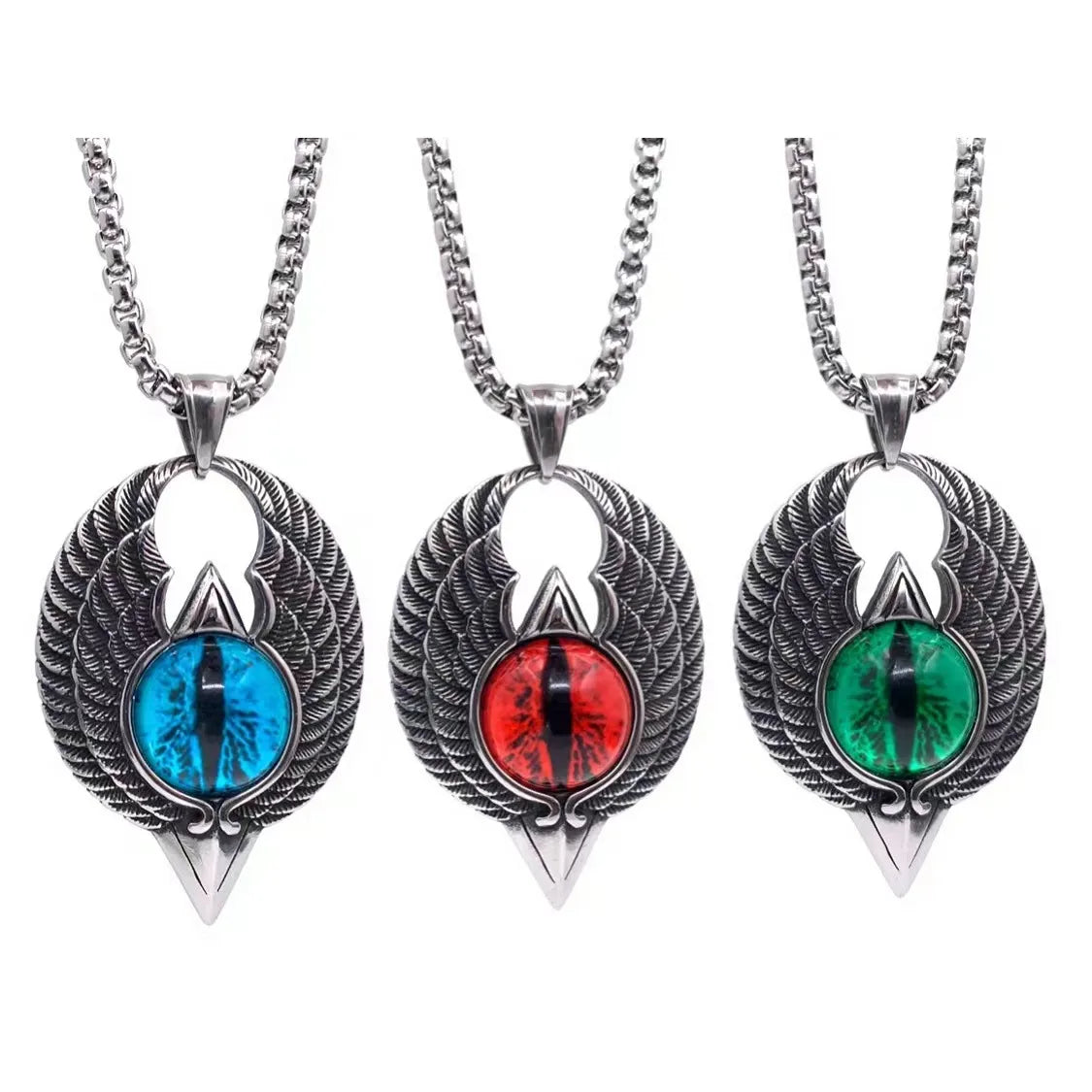 Silver pendant necklaces for women -Hip-Hop Retro Color Block 304 Stainless Steel Men'S Pendant Necklace