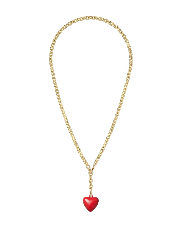 Pendant necklaces for women -The Mini Puffy Heart Necklace