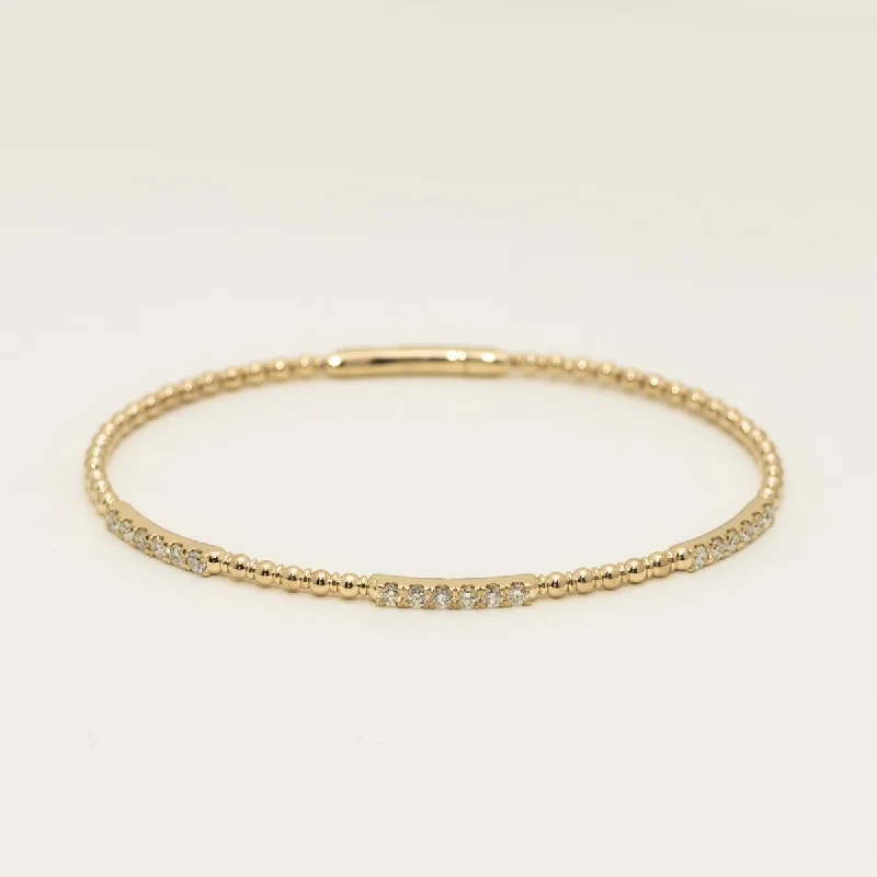 Leather bangle bracelets for women -Diamond Flexible Bracelet in 14kt Yellow Gold (3/4ct tw)