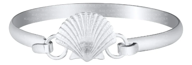 Personalized bracelets for women -Genuine Sterling Silver Evening Tide Collection Scallop Shell Convertible Bracelet