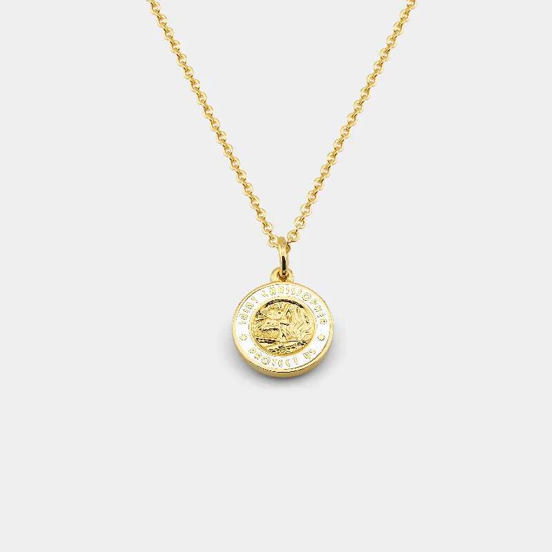 Personalized pendant necklaces for women -Small - Gold / White