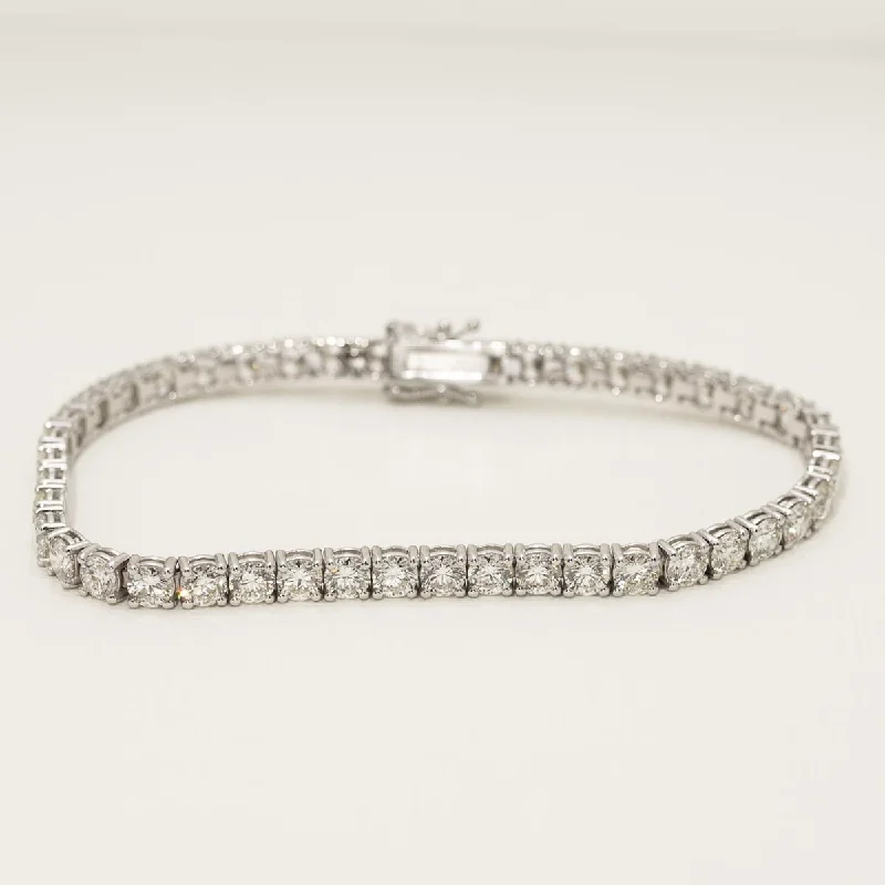 Bracelets with diamonds for women -Diamond Tennis Bracelet in 14kt White Gold (9ct tw)