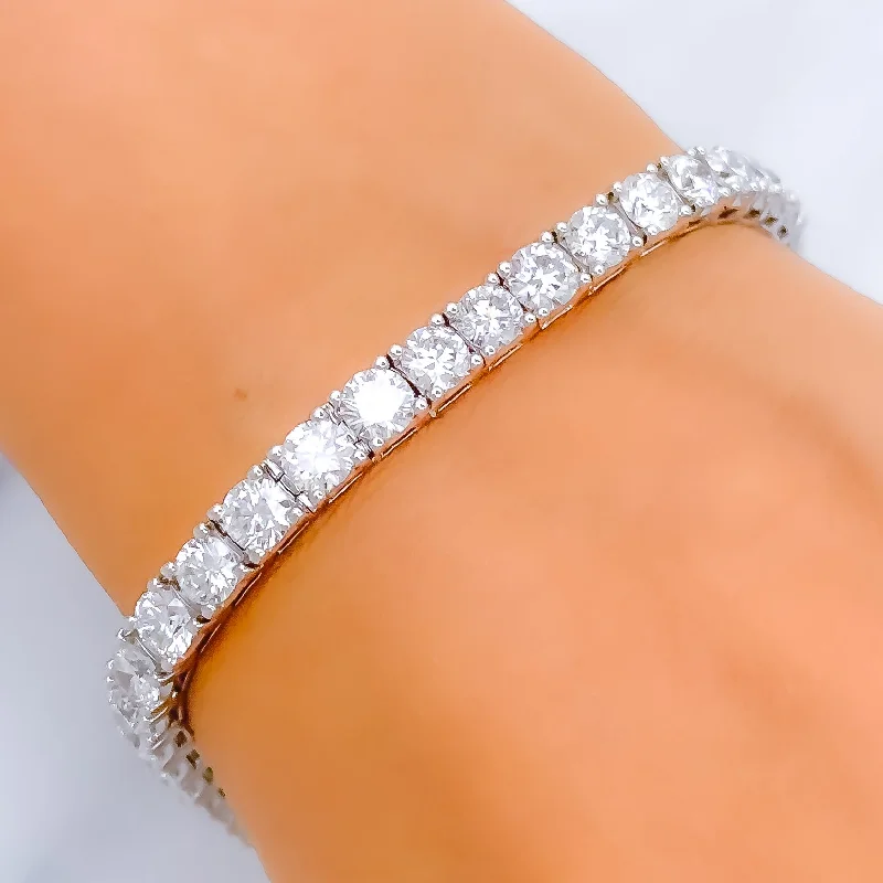 Adjustable bangles for women -Upscale Dazzling Diamond + 14k Gold  Bracelet